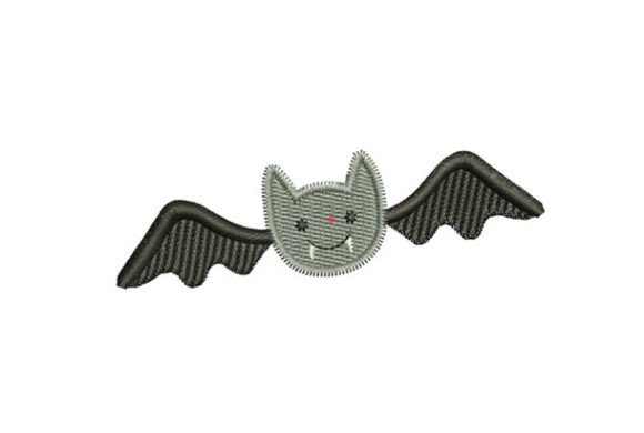 Halloween bat embroidery design