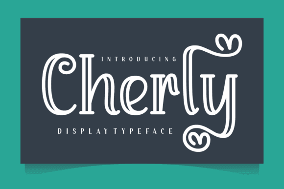 Cherly Font - Whimsical Display Typeface with smooth curves and playful heart accents, ideal for fashion branding and editorial designs.