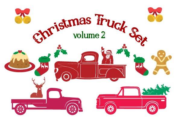 Christmas Truck Kit Volume 2 - Create Your Own Truck Freebie - Free SVG Files - Free Digital Files