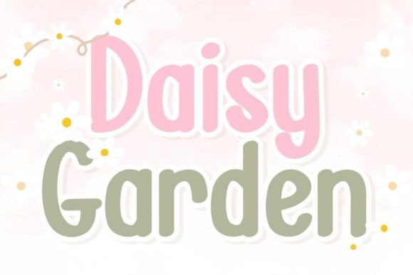 Daisy Garden, Retro Floral Script Font - Free Font - Free Digital Files