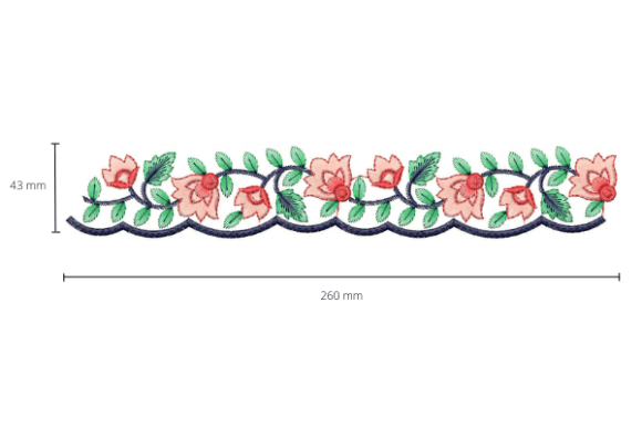 Flower Border with Cutwork - Free Embroidery Designs - Free Digital Files