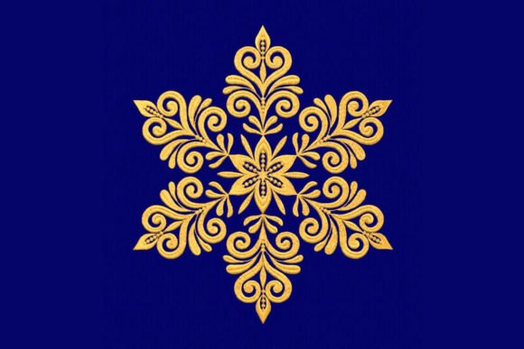 Gold Snowflake - Free Embroidery Designs - Free Digital Files