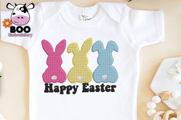 Happy Easter Bunny - Free Embroidery Designs - Free Digital Files