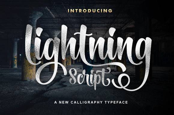 Lightning Script Font - Free Font - Free Digital Files