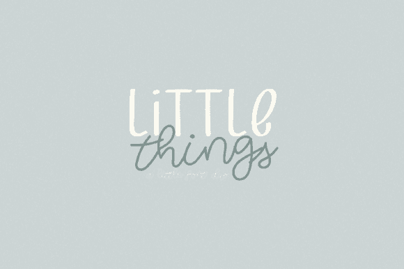 Little Things Duo Font showcasing an elegant combination of sans and script styles on a soft gray background, perfect for fashion and branding projects.