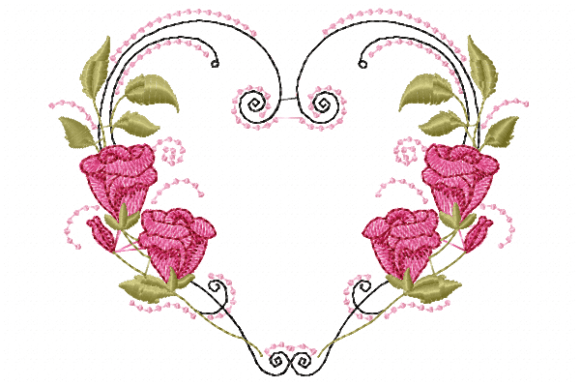 Rose Heart - Free Embroidery Designs - Free Digital Files