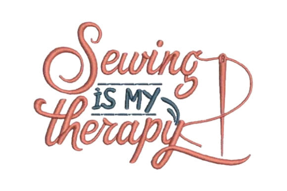 Sewing is My Therapy embroidery design