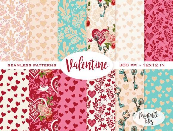 Valentine's Day Seamless Patterns - Free Graphics - Free Digital Files