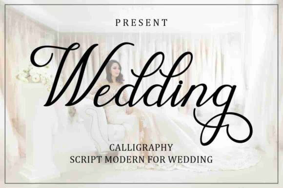 Elegant Wedding Font with modern calligraphy for invitations.