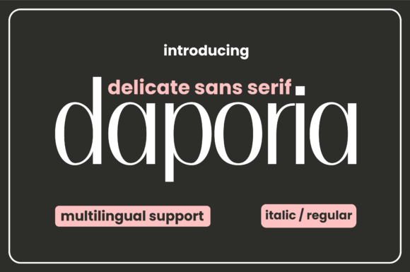 Daporia, Decorative Font for Logos & Posters - Free Font - Free Digital Files