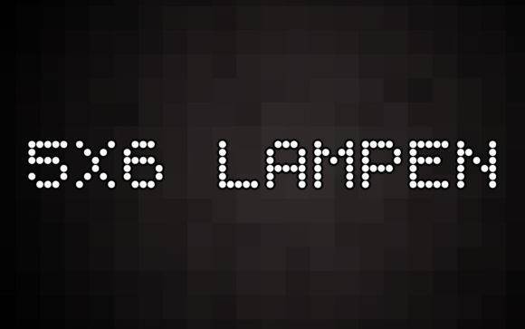 5x6 Lampen Font in dotted display style on a dark background.