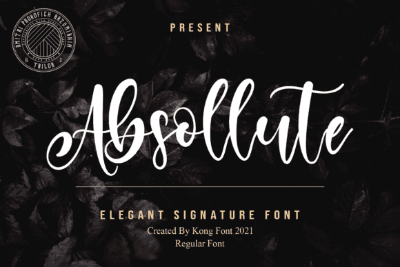 Absollute Font - Elegant handwritten script with playful style.