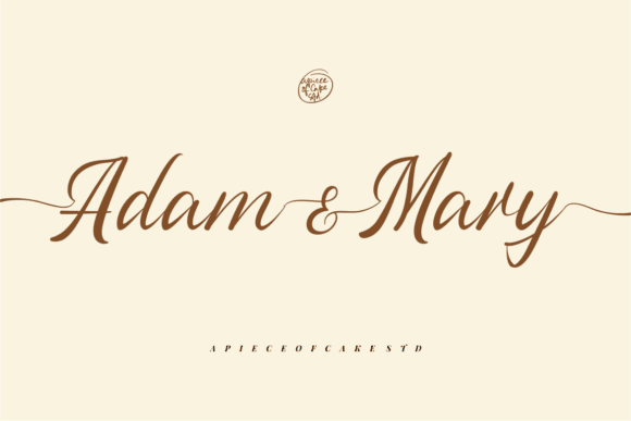 Adam & Mary Font - Elegant script typeface with a handwritten style.