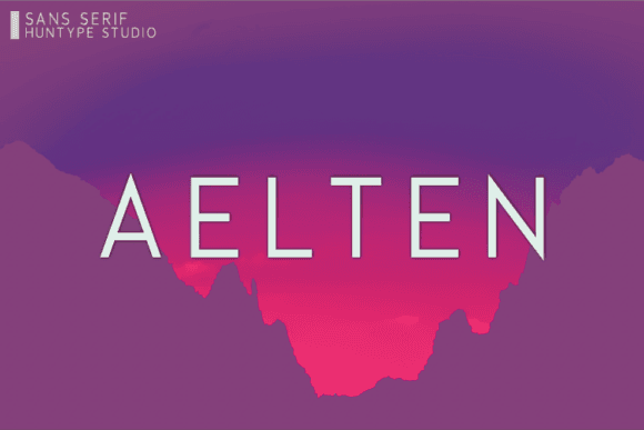 Aelten Font - Modern sans serif typeface with clean lines and subtle contrast.