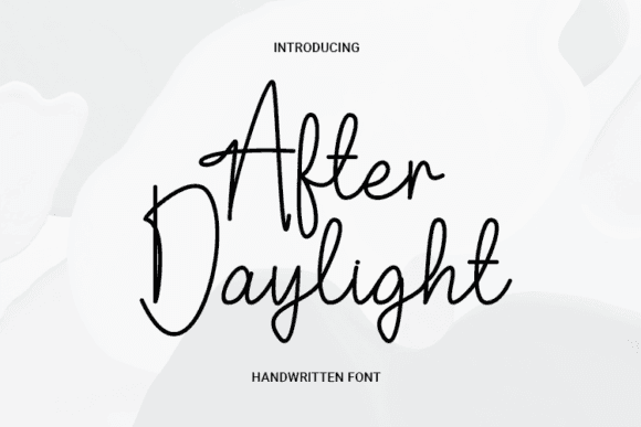 After Daylight Font - Handwritten monoline script font with elegant design.