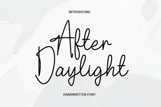 After Daylight Font - Handwritten monoline script font with elegant design.
