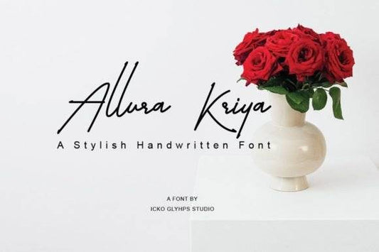 Allura Kriya Font - Stylish handwritten font with elegant design.