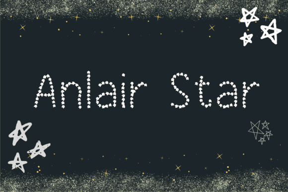 Alnair Star Font with decorative star-themed design on a dark background.