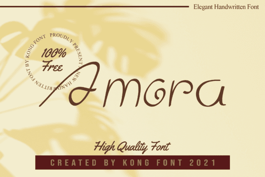 Amora Font - Elegant handwritten free font for creative designs.