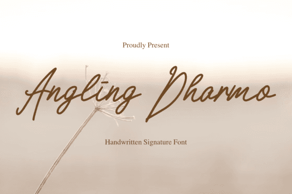 Angling Dharmo Font - Handwritten Signature Style