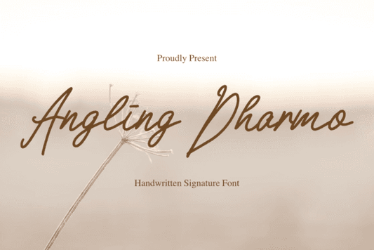 Angling Dharmo Font - Handwritten Signature Style