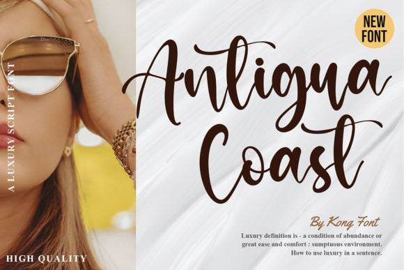 Antigua Coast Font - Handwritten Script Style