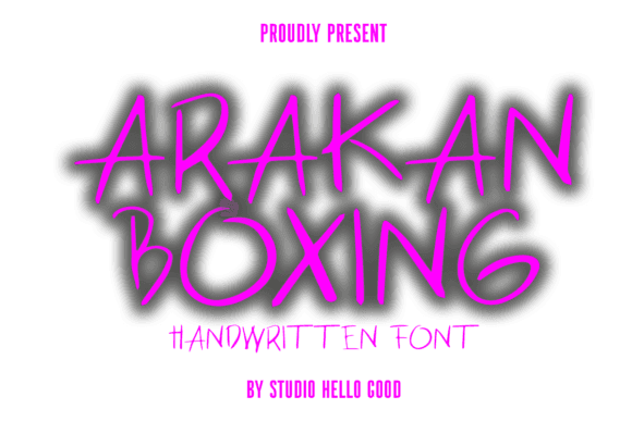 Arakan Boxing Font in bold handwritten style