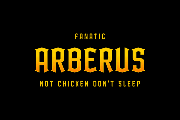 Bold Arberus Font with gradient effect