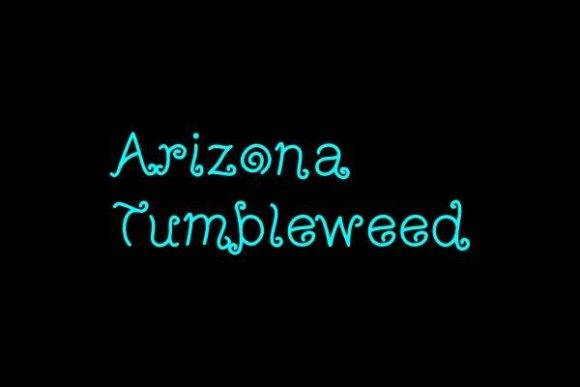 Arizona TumbleWeed Font in whimsical handwritten style