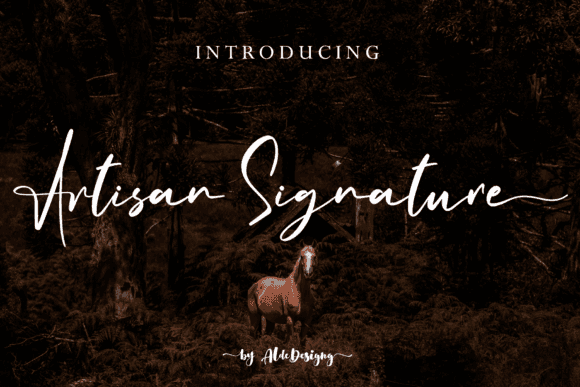 Artisan Signature Font with elegant handwritten style