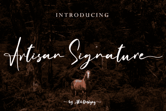 Artisan Signature Font with elegant handwritten style