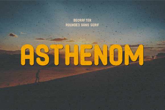 Asthenom Rounded Font - Bold vintage sans serif design