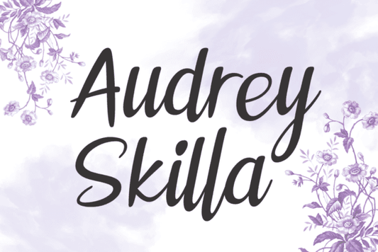 Audrey Skilla Font - Elegant script with floral accents