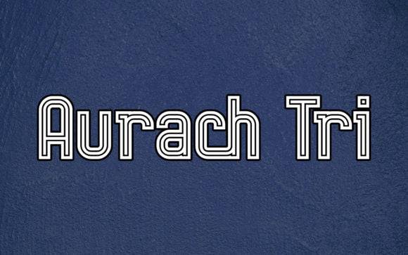 Aurach Tri Font - Cool Retro Display Font