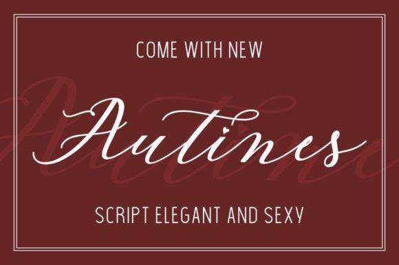 Autines Font - Modern Script Style