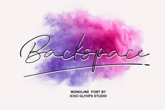 Backspace Font - Modern Monoline Handwritten Style