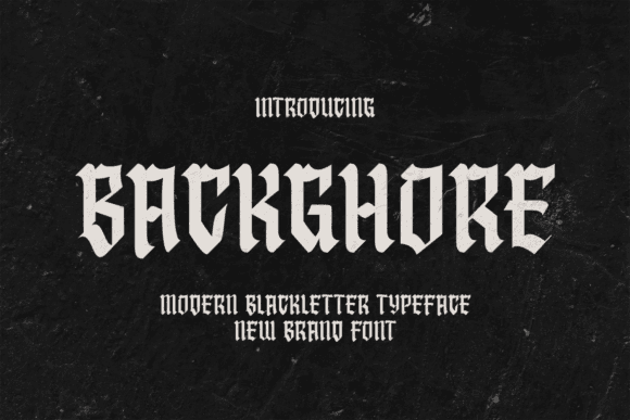 Backstage Pass Font with modern blackletter style