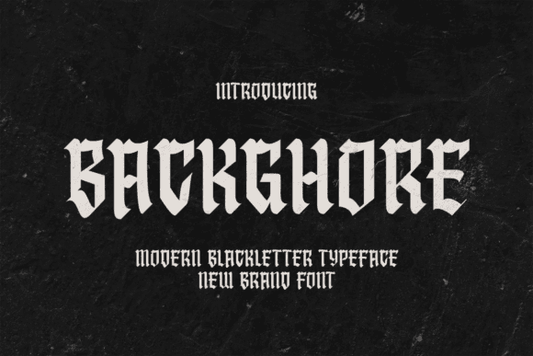 Backstage Pass Font with modern blackletter style