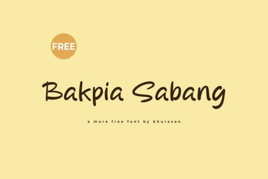 Bakpia Sabang Font - Modern and Cute Display