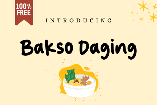 Bakso Daging font with cute handwritten style