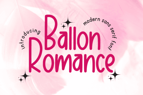 Ballon Romance Font in cute handwritten style