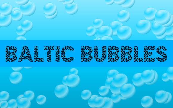 Baltic Bubbles Font with bubble-themed design