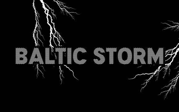 Baltic Storm Font with lightning design