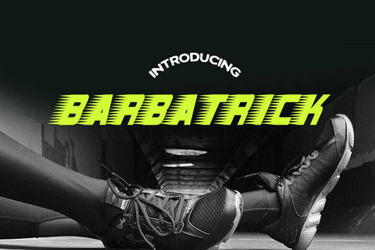 Barbatrick Font - Edgy speedline-inspired design