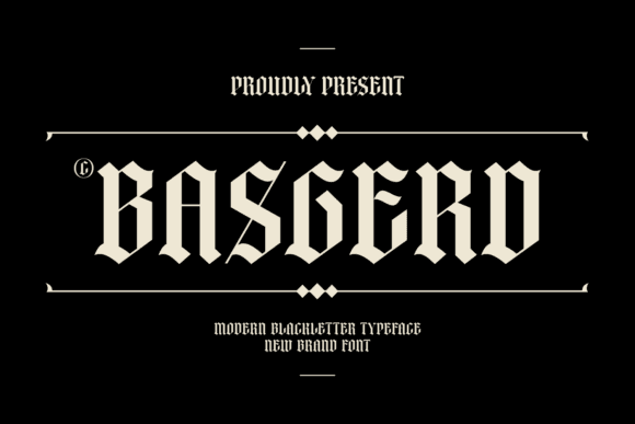 Basgerd Font - Bold Black Letter Style