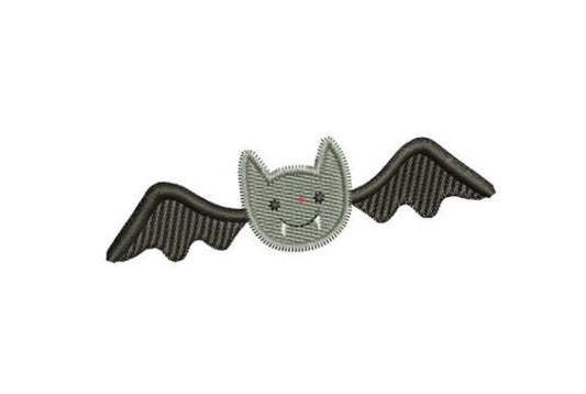 Halloween bat embroidery design