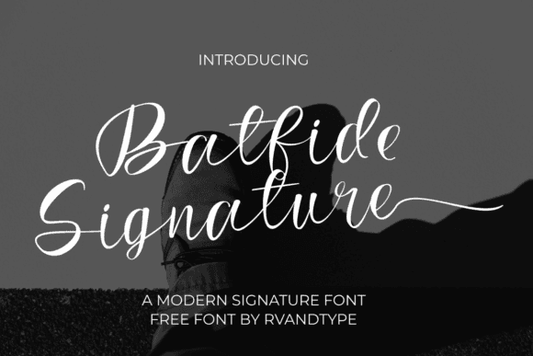 Batfide Signature Font - Elegant script font display