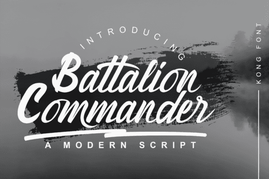 Battalion Commander Font - Modern Script Design