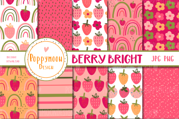 Conjunto de papel Berry Bright