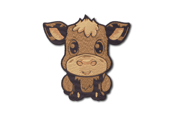 Cute cow embroidery design, free download